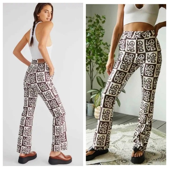 House of Sunny All You Need Is Love Retro Pants - Picture 1 of 12
